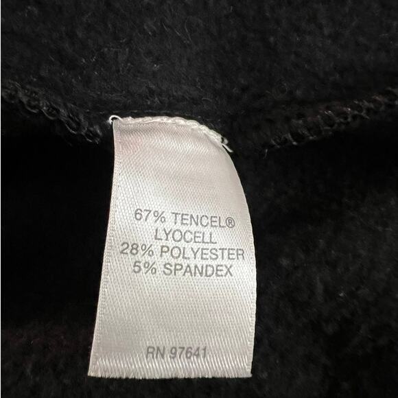 Pure Jill Luxe Tencel Long Hoodie Jacket in Black w/Snap Closure Size Small - Picture 6 of 7